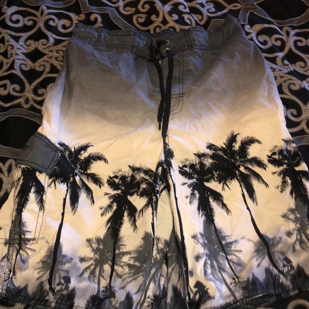 Board shorts!! Palm trees